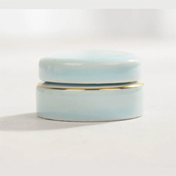 Buy a Ceramic Lip Balm Jar, with a Twist Lid in Pale Blue at The Surf Haberdashery