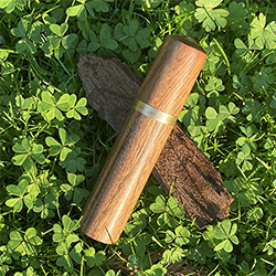 Buy a Wood & Brass Toothpick Holder, with a Screw Lid at The Surf Haberdashery