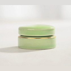 Buy a Ceramic Lip Balm Jar, with a Twist Lid in Pale Green at The Surf Haberdashery