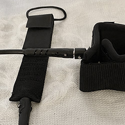 Buy a Surfboard Leash, Black Swivel, 7mm Thick at The Surf Haberdashery
